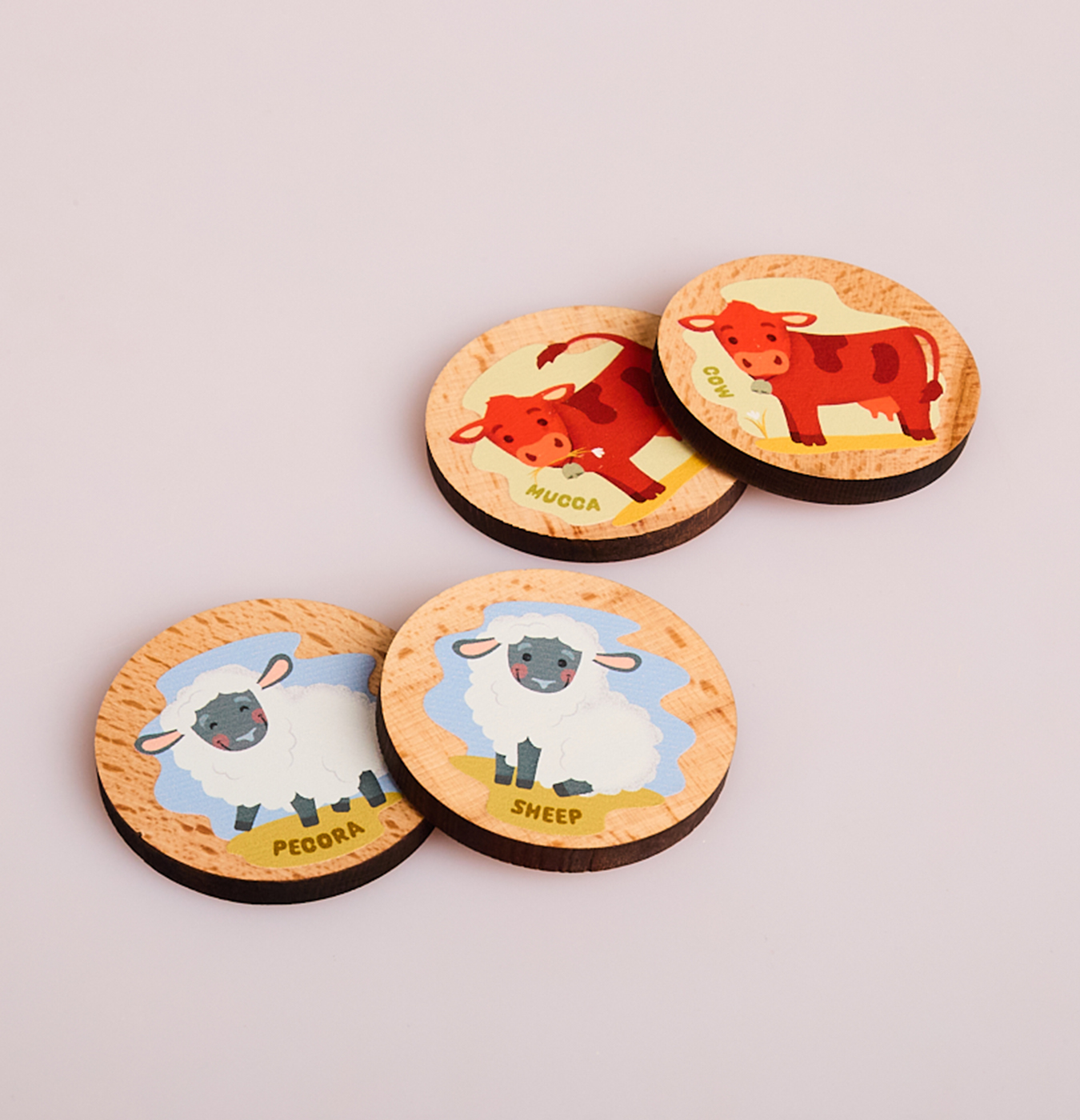 Memory in legno con 28 pedine