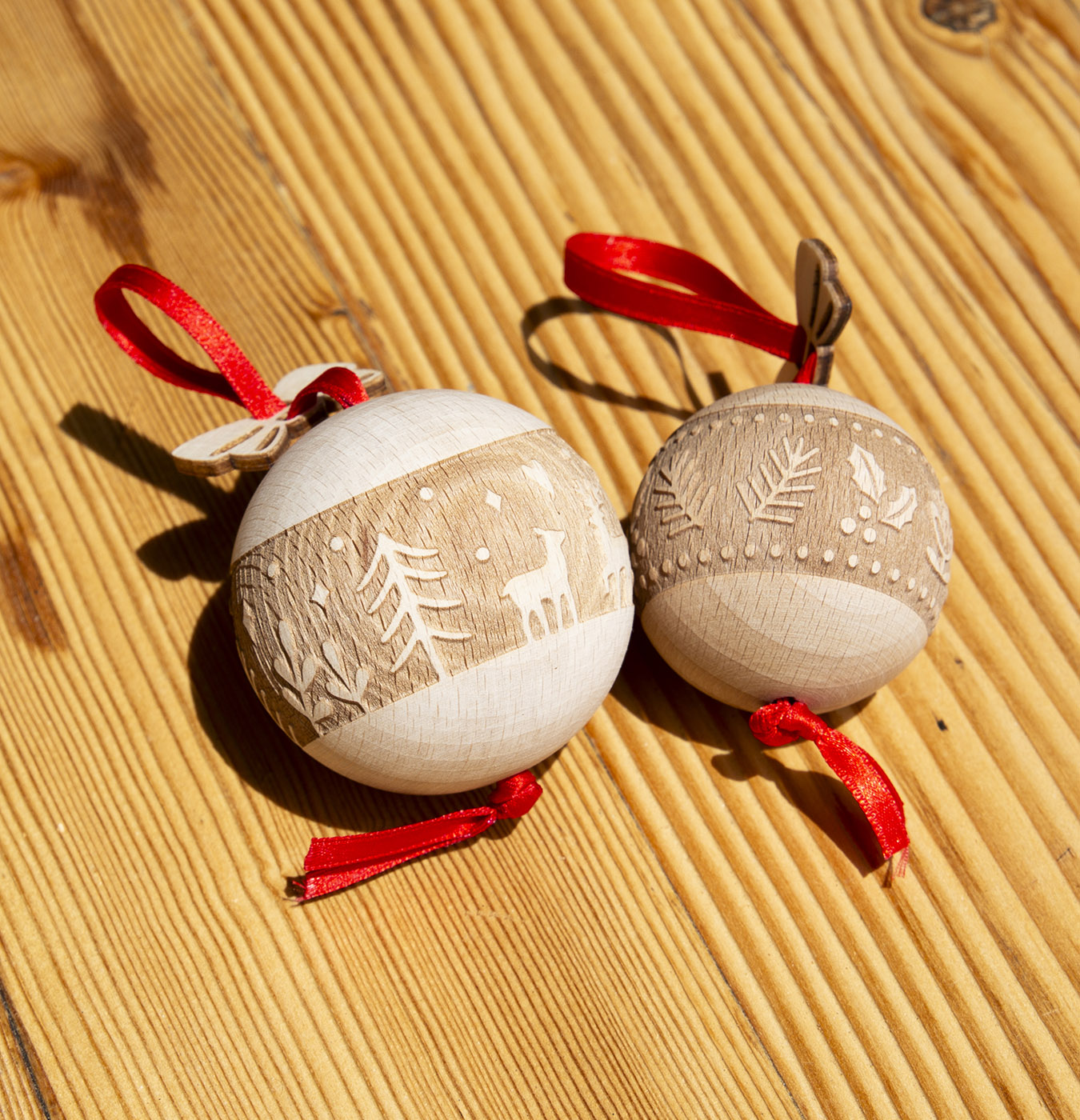 Decorazione per albero di natale in legno di faggio