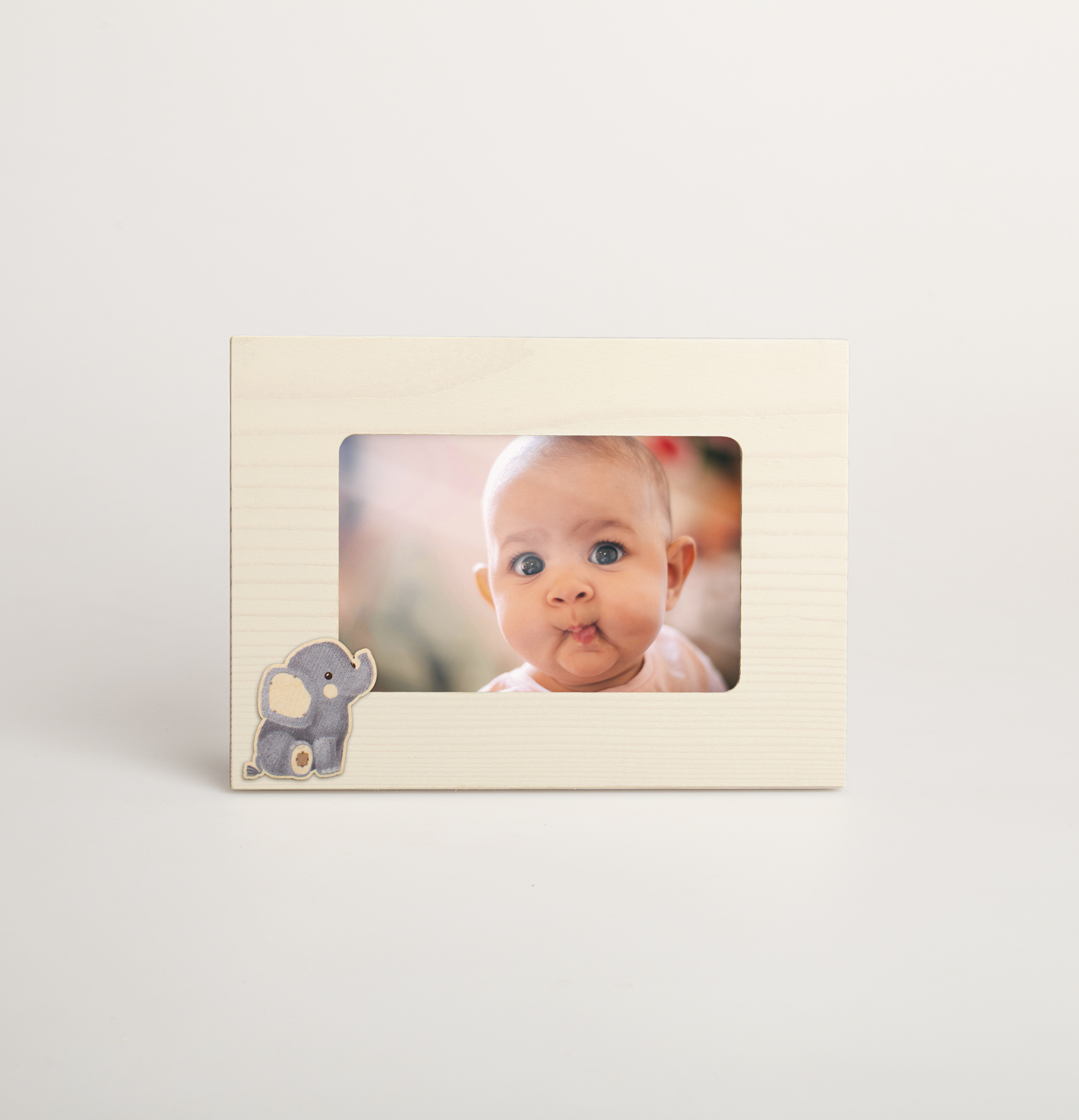 cornice portafoto in legno per bambini