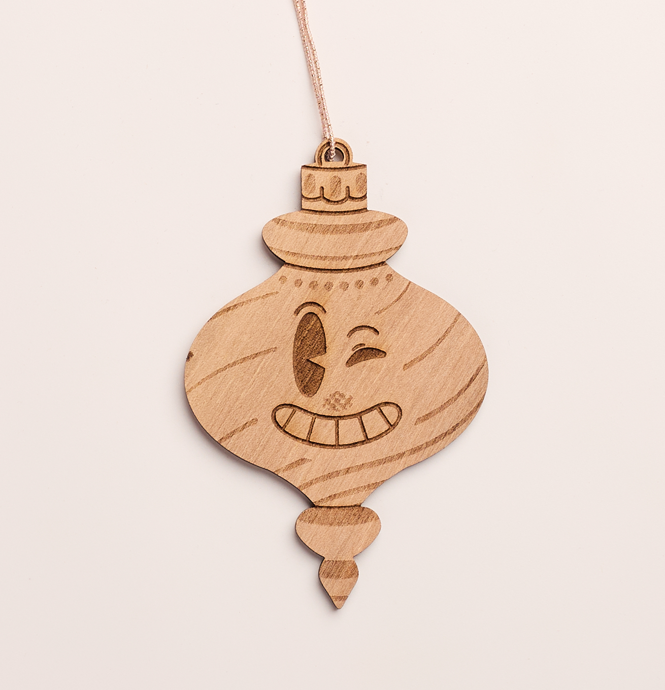 addobbo in legno per l'albero di Natale