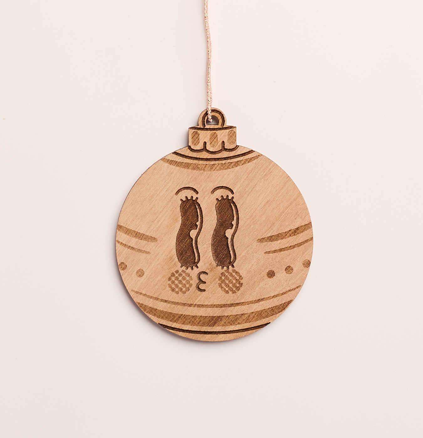 addobbo in legno per l'albero di Natale