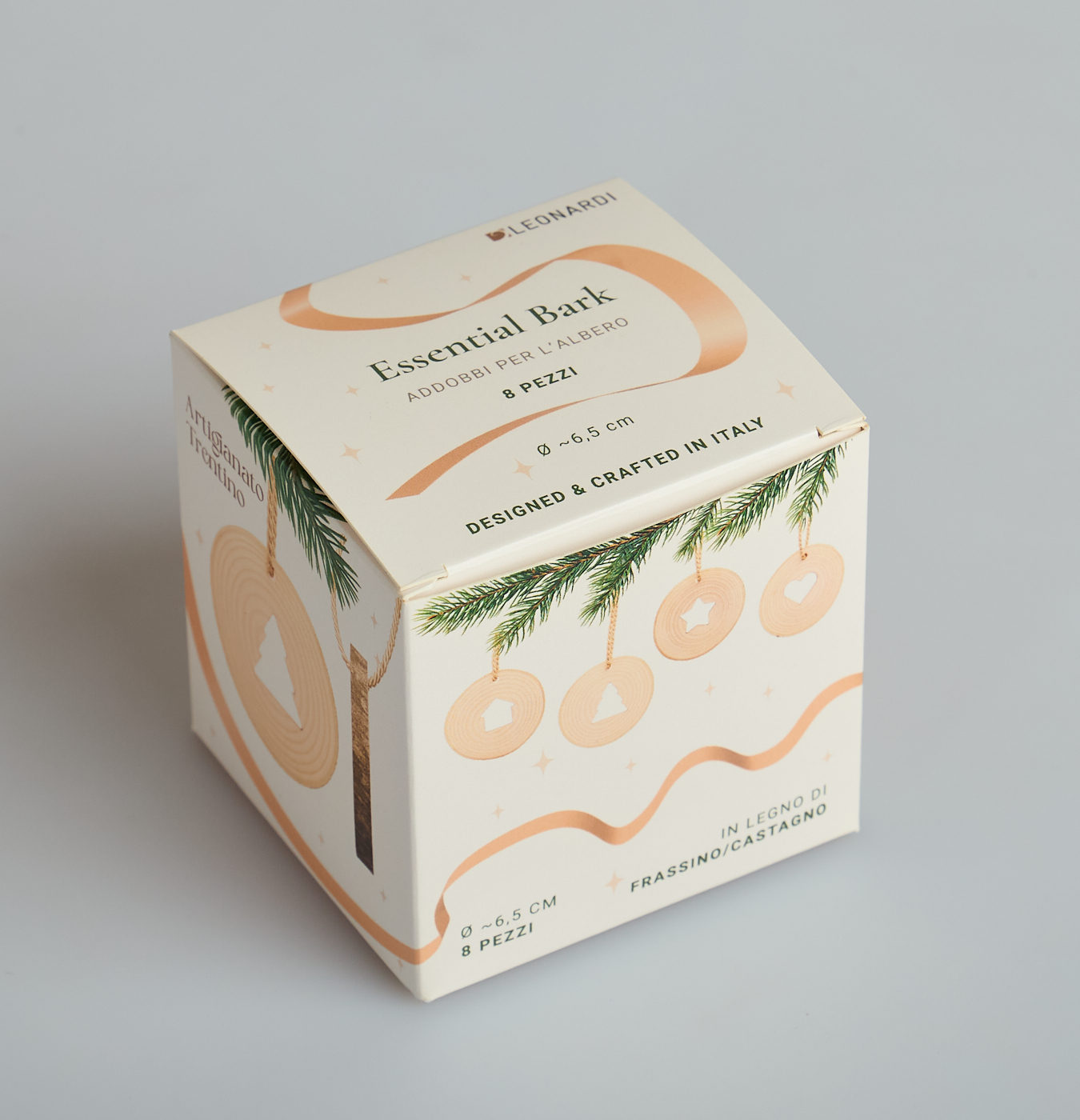 addobbo in legno per l'albero di Natale