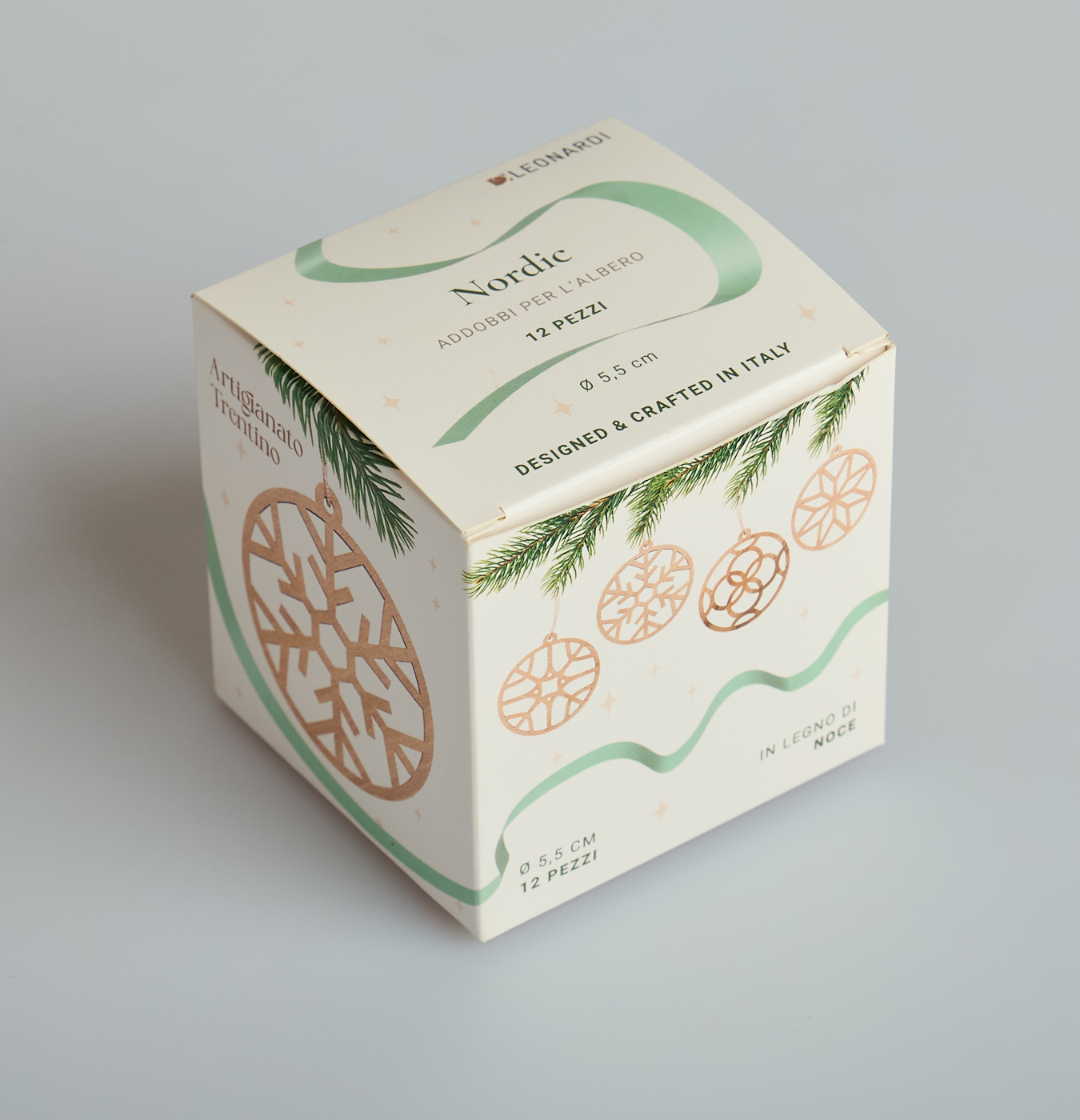 addobbo in legno per l'albero di Natale