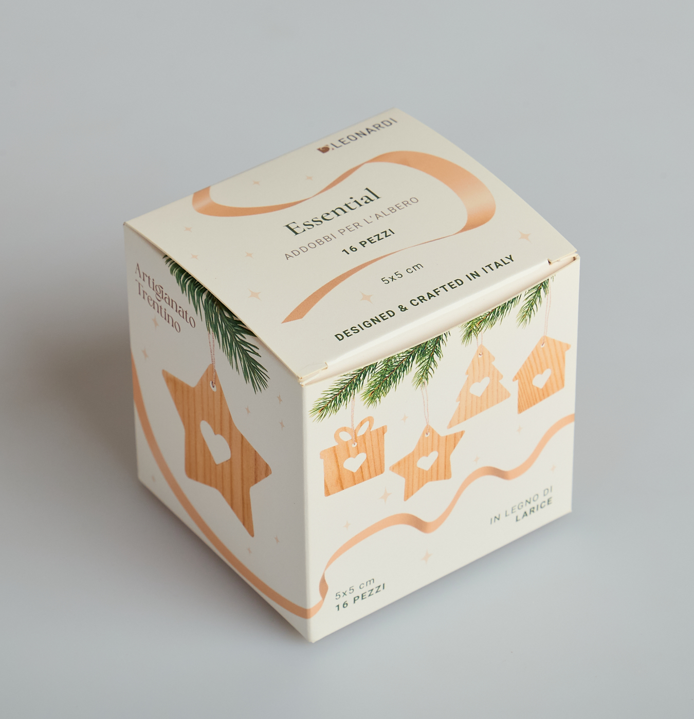 addobbo in legno per l'albero di Natale