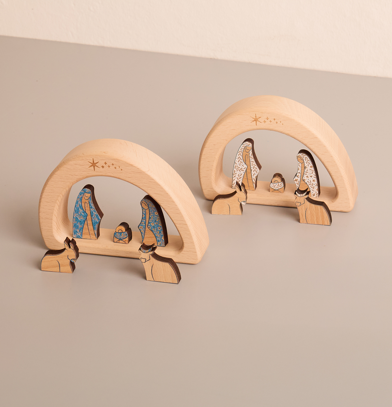 presepe in legno di faggio