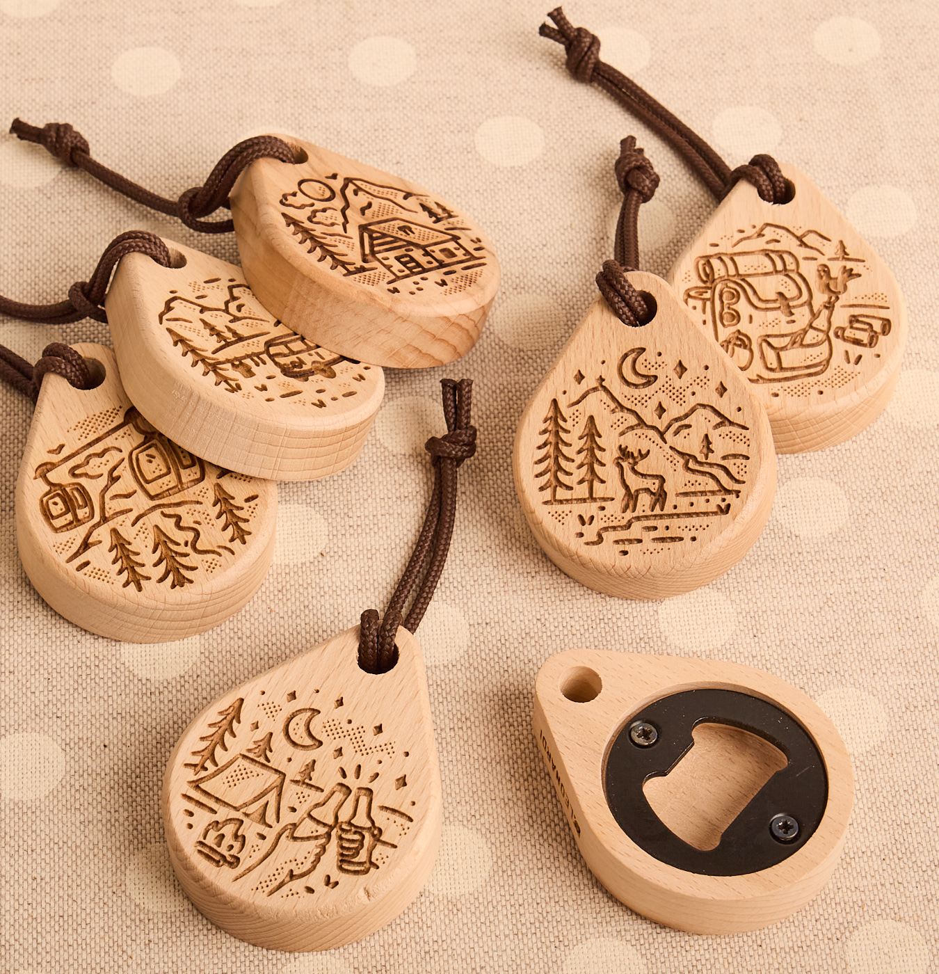 Cavatappi con corda e grafica a tema Relax Alpino