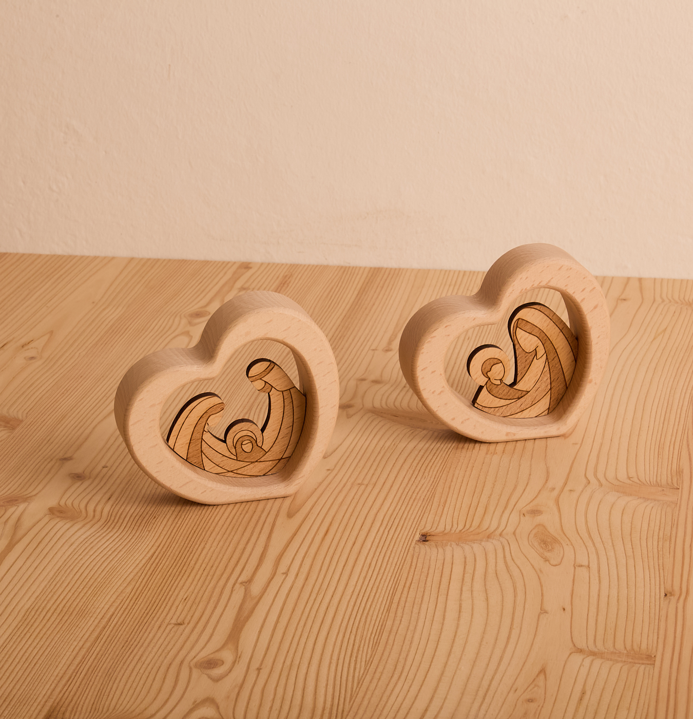 presepe in legno di faggio