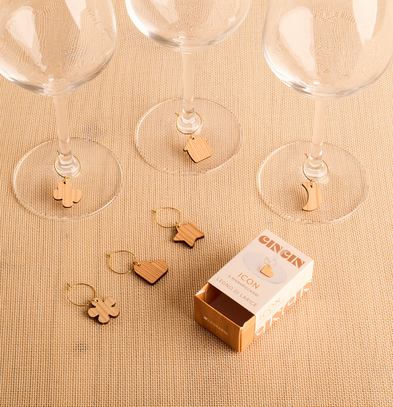 segnabicchieri cincin icon larice