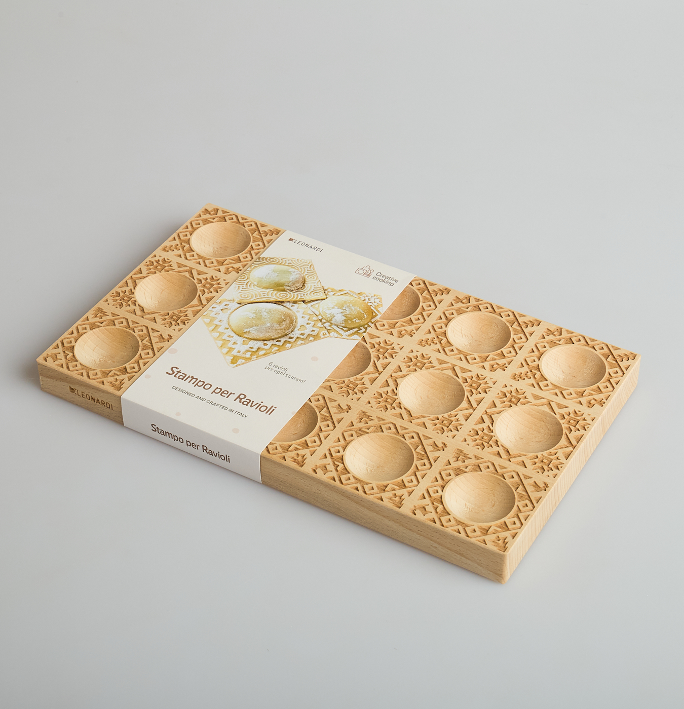 stampo in legno per ravioli nordic