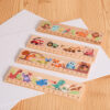 righello in legno stampato colorato per bambini