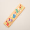 righello in legno stampato colorato per bambini